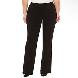 Worthington Black High-Rise Wrinkle Free Trousers. Size 18W